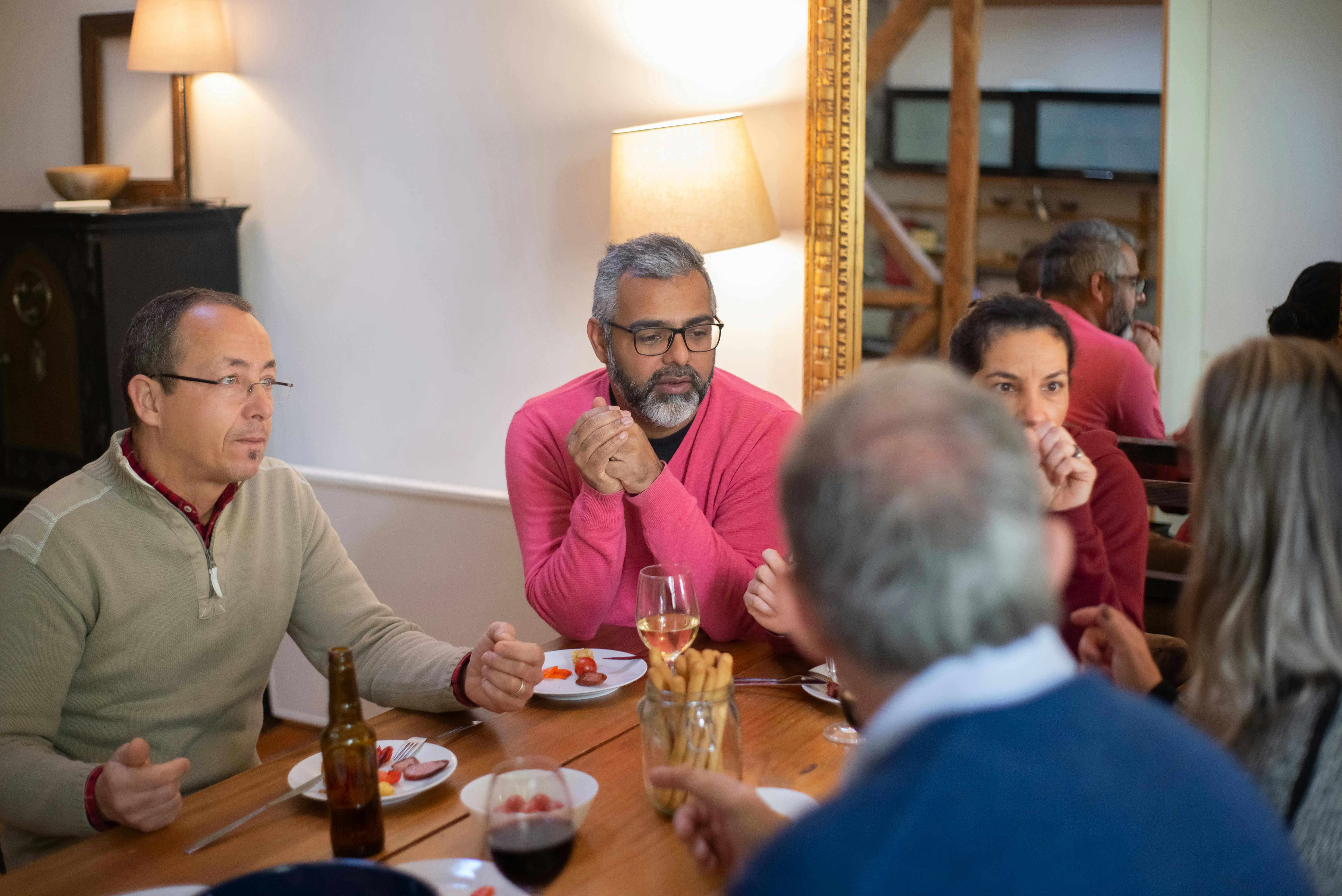 Group dinner conversation