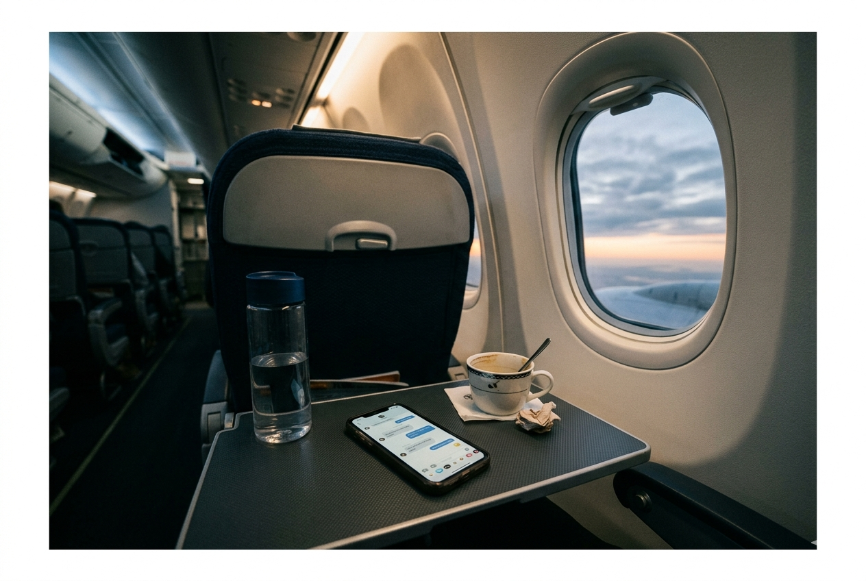 Continuing the conversation on the flight home