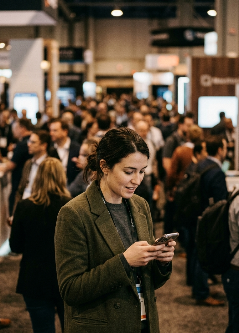 Busy conference floor